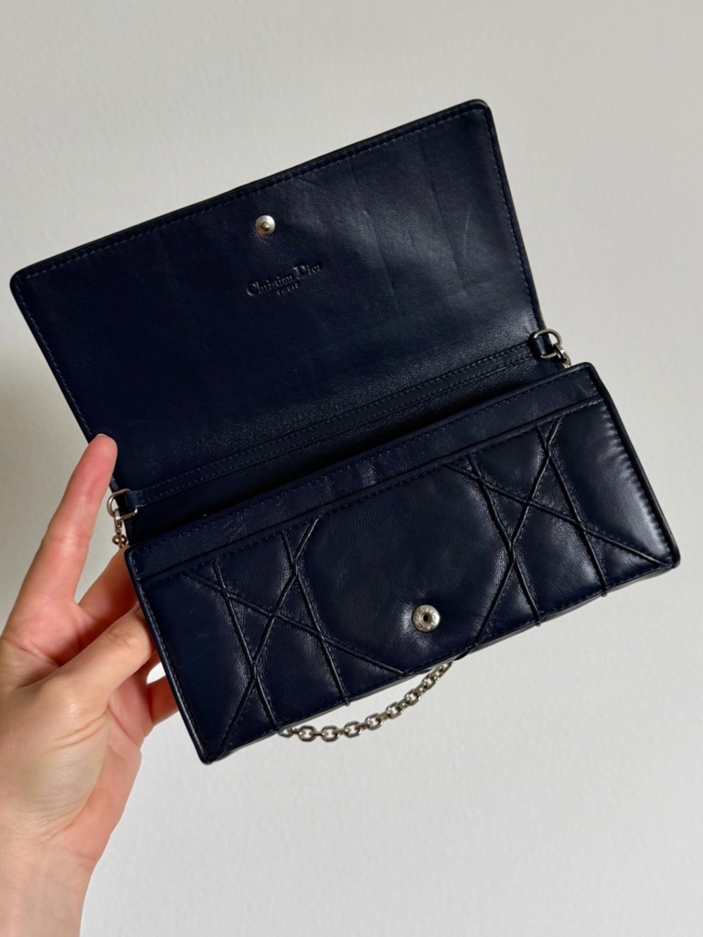 Dior Lambskin Leather Wallet on Chain - Picture 9 of 12